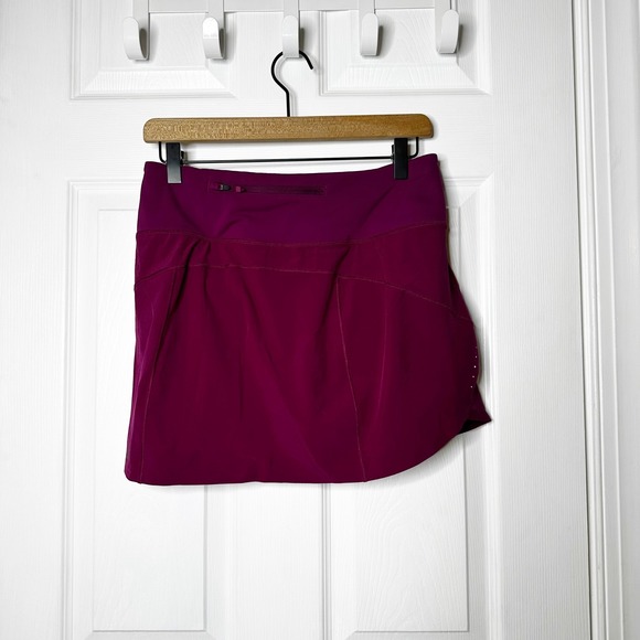 Athleta Run With It 14" Skort Skirt Shorts Magenta Purple Size S Athleisure - Picture 5 of 7